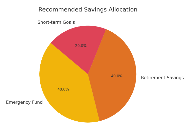 Recommended savings allocation Recommended savings allocation