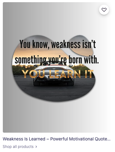 Weakness Is Learned – Powerful Motivational Quote Design Weakness Is Learned – Powerful Motivational Quote Design