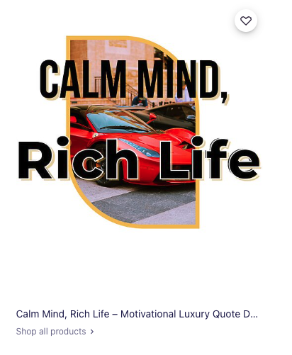 Calm Mind, Rich Life – Motivational Luxury Quote Design Calm Mind, Rich Life – Motivational Luxury Quote Design