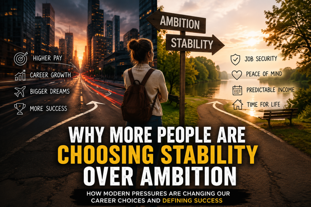 Why More People Are Choosing Stability Over Ambition Why More People Are Choosing Stability Over Ambition
