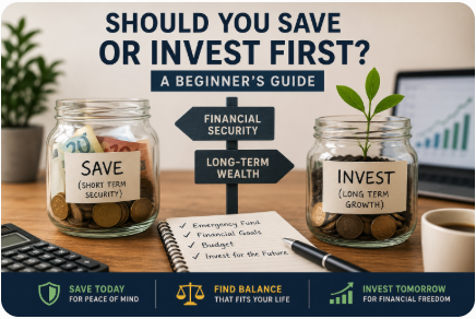 Should You Save Or Invest First? A Beginner's Guide Should You Save Or Invest First? A Beginner's Guide