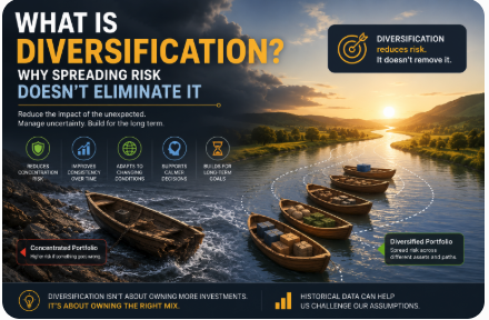 What Is Diversification? Why Spreading Risk Doesn't Eliminate It