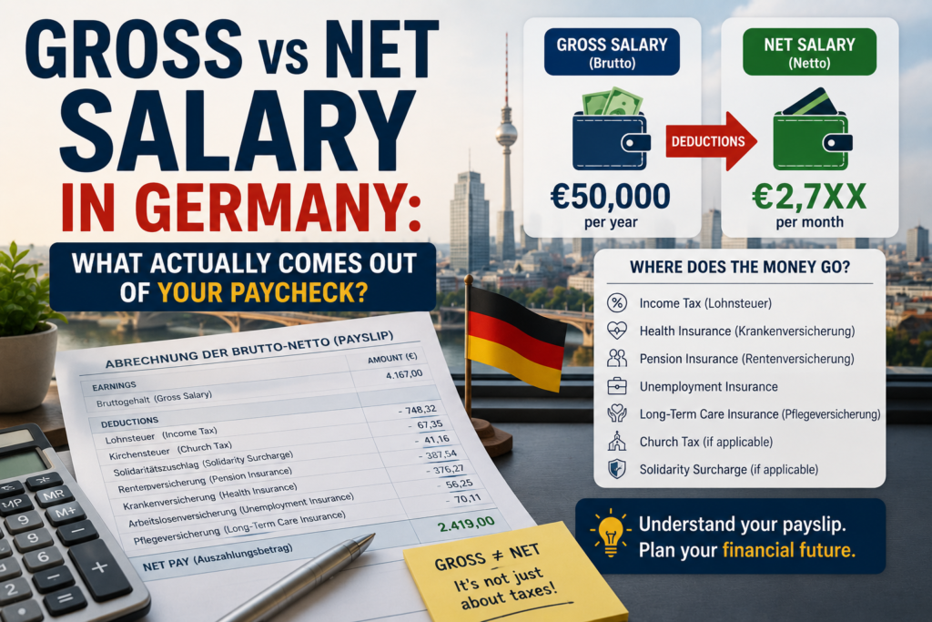 Gross vs Net Salary in Germany: What Actually Comes Out of Your Paycheck?