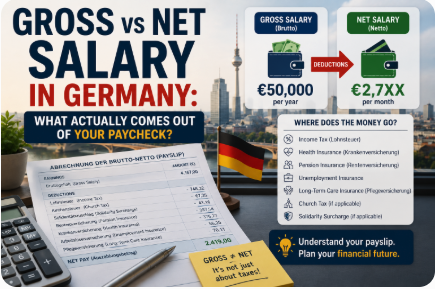 Gross vs Net Salary in Germany: What Actually Comes Out of Your Paycheck?