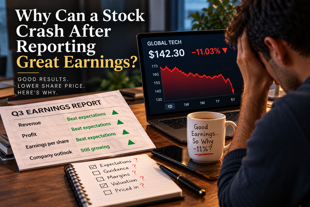 Why Can a Stock Crash After Reporting Great Earnings?