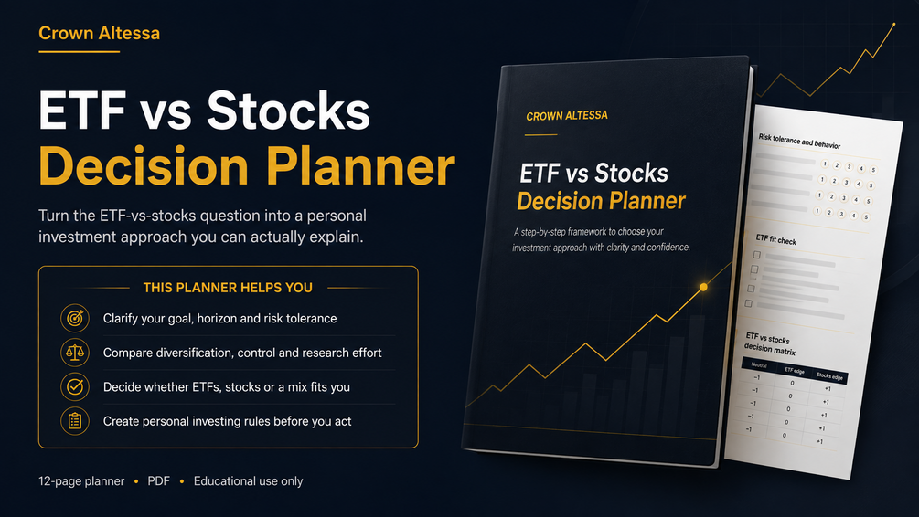 ETF vs Stocks Decision Planner cover